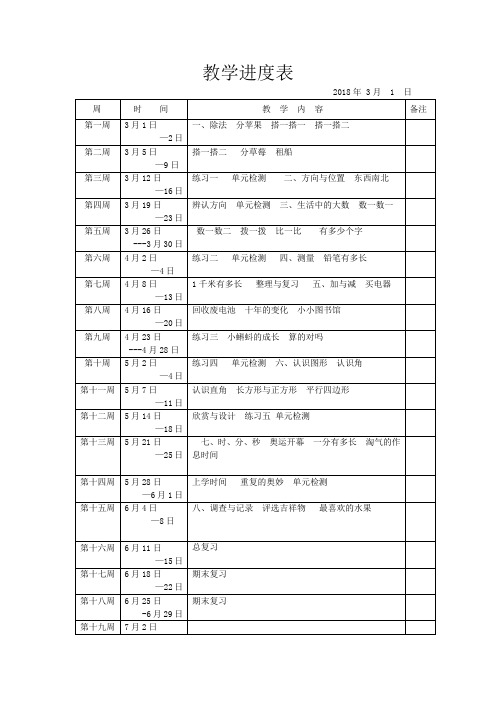 17下教学进度表