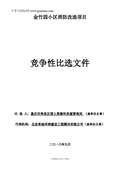 小区消防改造项目竞争性比选招投标书范本