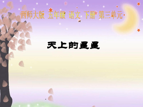 西师大版小学五年级语文下册第11课《天上的星星PPT课件》