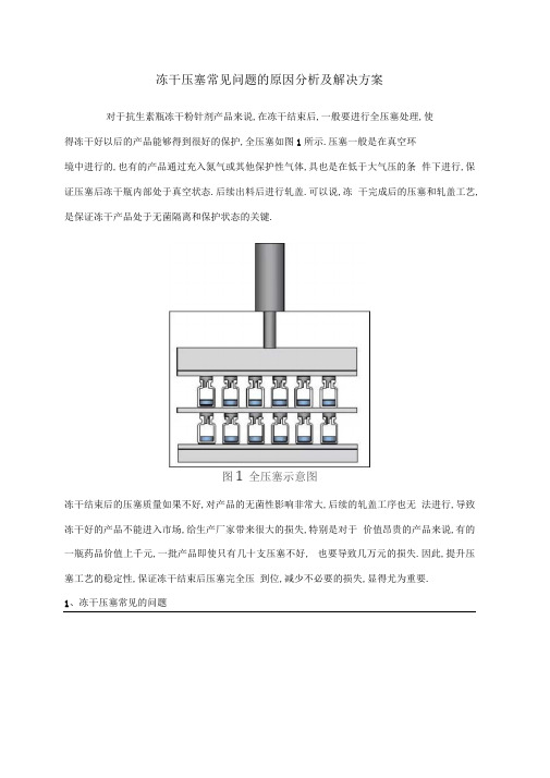 冻干压塞常见问题的原因分析与解决方案