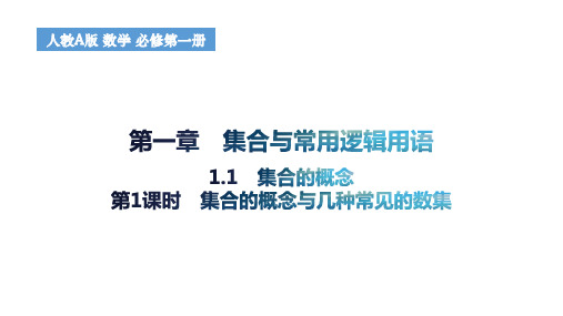 1.1集合的概念(第1课时集合的概念与几种常见的数集)课件高一上学期数学人教A版(1)