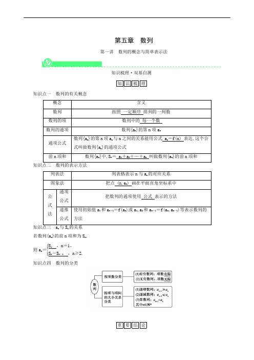 高考数学一轮复习第5章数列第1讲数列的概念与简单表示法