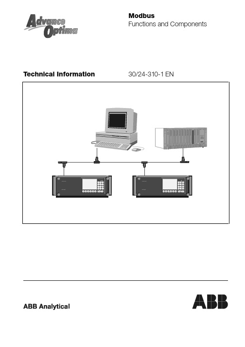 Advance Optima - Modbus 30 24-310-1说明书