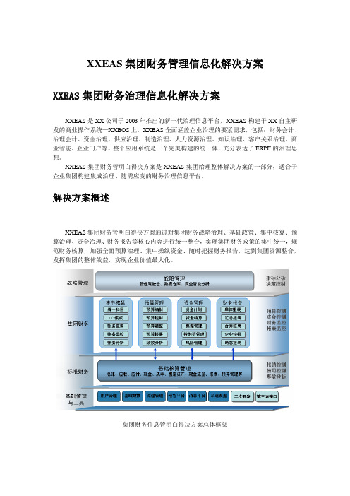 XXEAS集团财务管理信息化解决方案