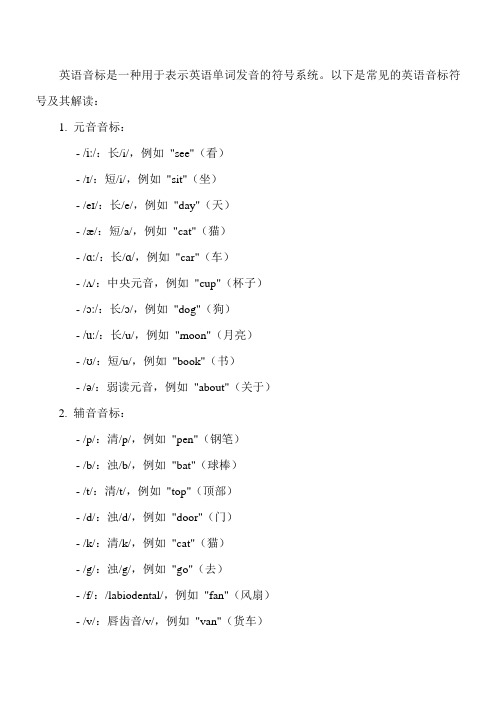 英语音标各种符号解读