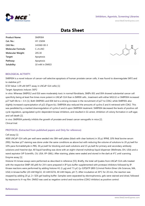 SMIP004_DataSheet_MedChemExpress