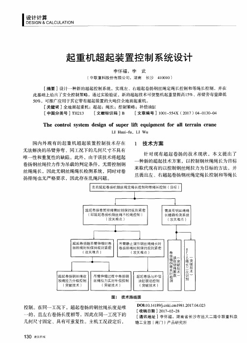 起重机超起装置控制系统设计