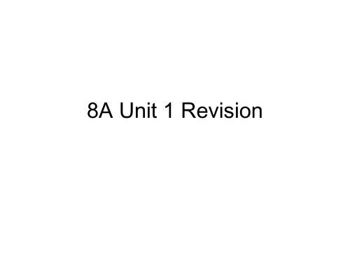 8A unit 1 revision