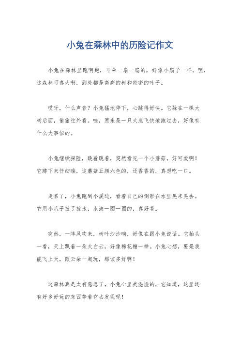 小兔在森林中的历险记作文