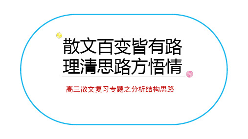 高三散文复习专题之分析结构思路 课件(30张PPT)