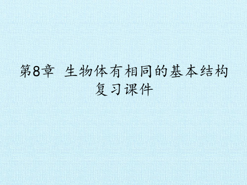 苏科版初中七年级下册生物：第8章 生物体有相同的基本结构 复习课件