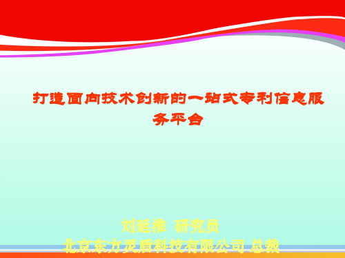 如何打造面向技术创新的一站式服务平台(ppt 55页)