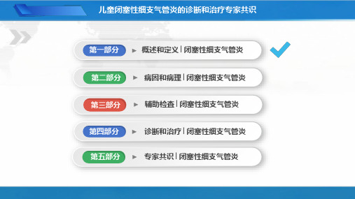 PPT课件儿童闭塞性细支气管炎的诊断和治疗专家共识2023院内培训龙殿法主讲