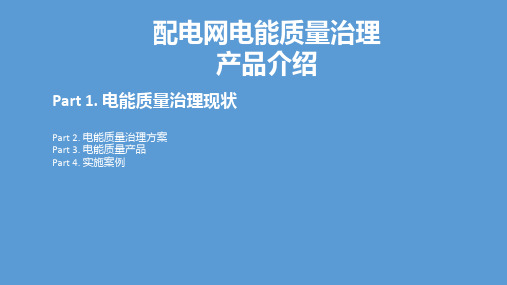 配电网电能质量治理产品