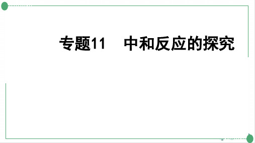 中考化学一轮复习专题11中和反应的探究