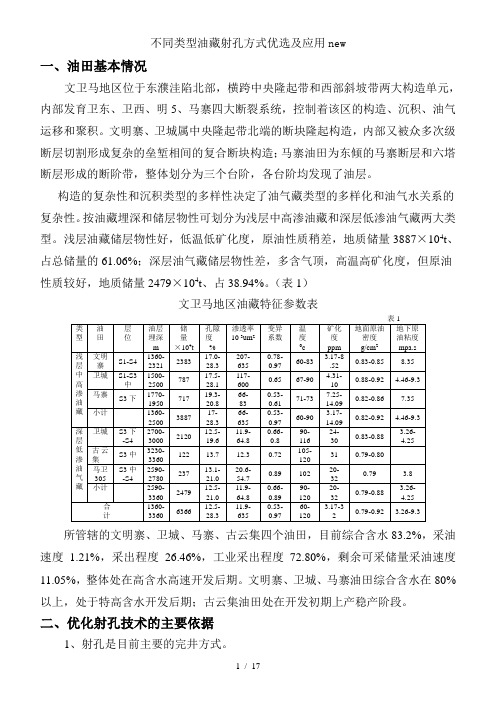 不同类型油藏射孔方式优选及应用new