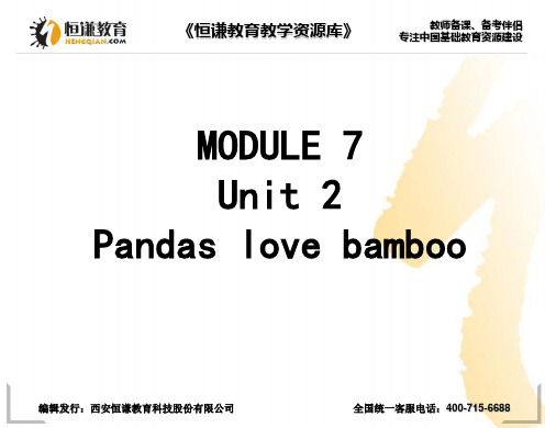 英语六年级上外研版Module7 Unit2 Pandas love bamboo课件2