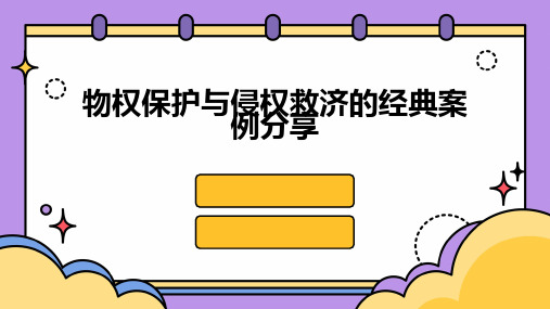 物权保护与侵权救济的经典案例分享