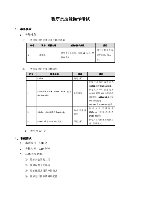 计算机程序设计员技能操作试题2