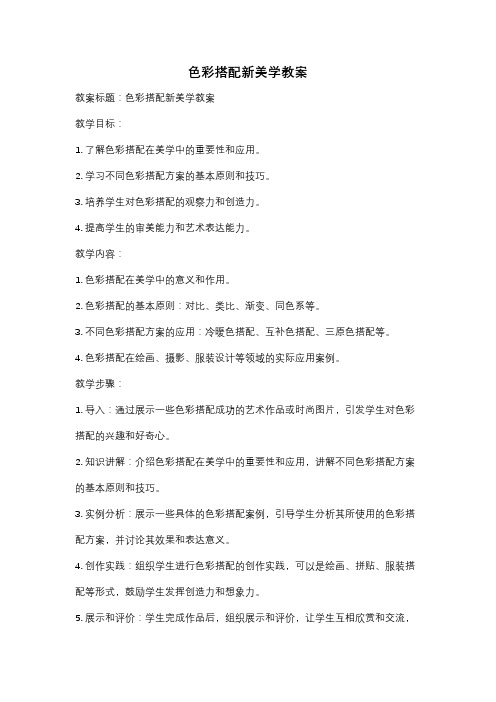 色彩搭配新美学教案