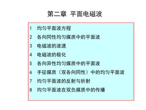 2-高等电磁理论-平面电磁波
