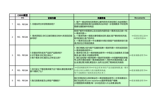 CMMI访谈-需求