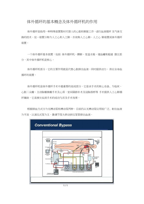 体外循环的基本概念及体外循环机的作用