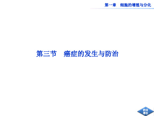 2013-2014学年高中生物中图版必修1同步教学课件：4.1.3 癌症的发生与防治