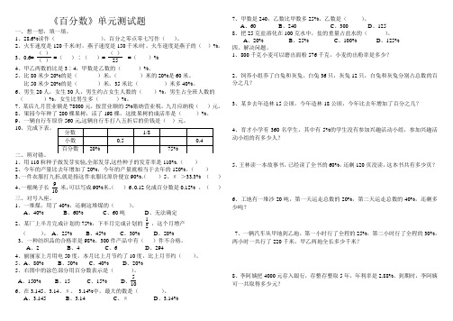 (完整版)人教版六年级数学上册百分数专项练习