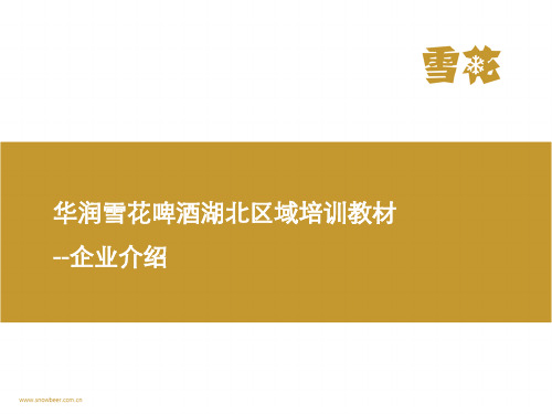 华润雪花啤酒湖北区域公司培训教材教本教本-企业介绍资料