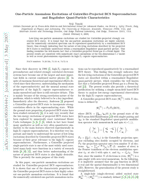 One-Particle Anomalous Excitations of Gutzwiller Projected BCS Superconductors and Bogoliub