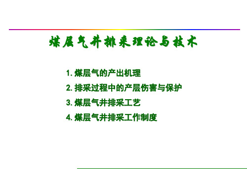 煤层气井排采理论与技术