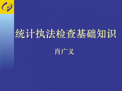 统计执法检查基础知识概要