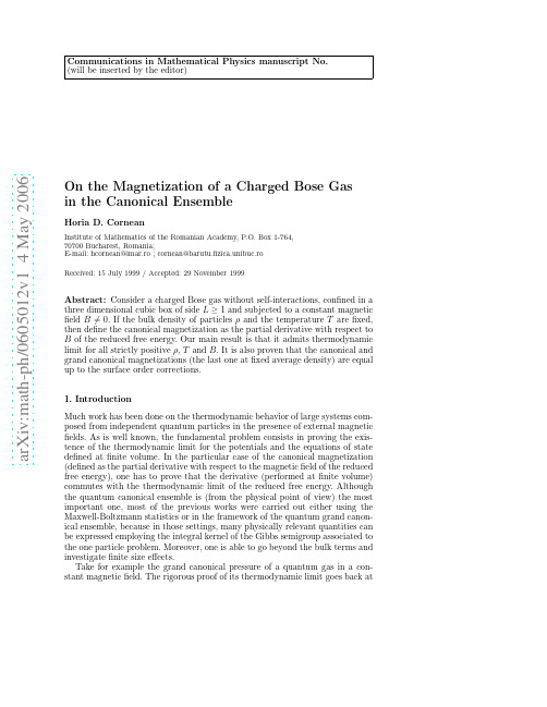 On the Magnetization of a Charged Bose Gas in the Canonical Ensemble