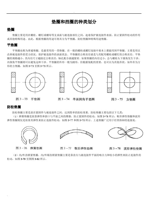 垫圈和挡圈的种类划分