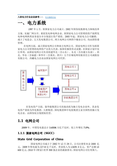 电力公司简介