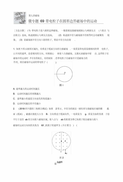 2019版高考物理一轮复习备考精炼微专题辑：第九章+磁场+微专题69+含解析.doc