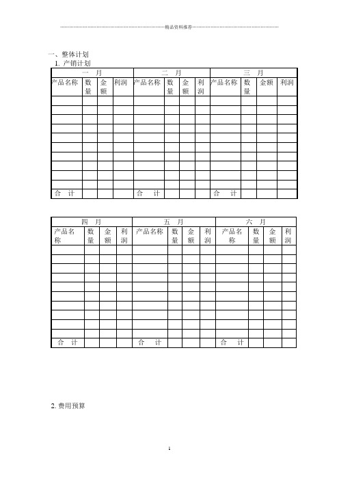 环境目标、指标、环境管理方案与环境表现参数一览表(1)