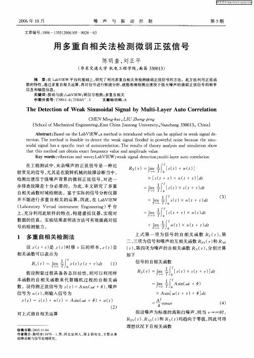 用多重自相关法检测微弱正弦信号