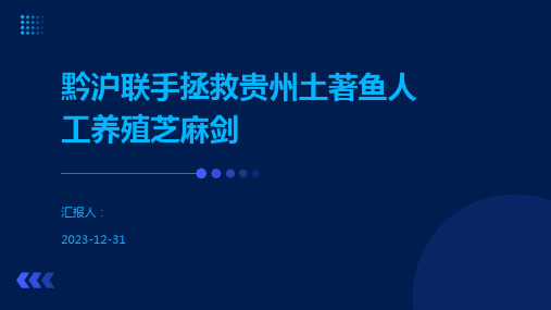 黔沪联手拯救贵州土著鱼人工养殖芝麻剑