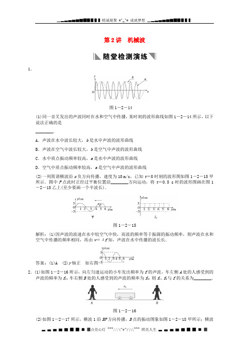 高考物理一轮总复习专题训练 机械波(含解析)