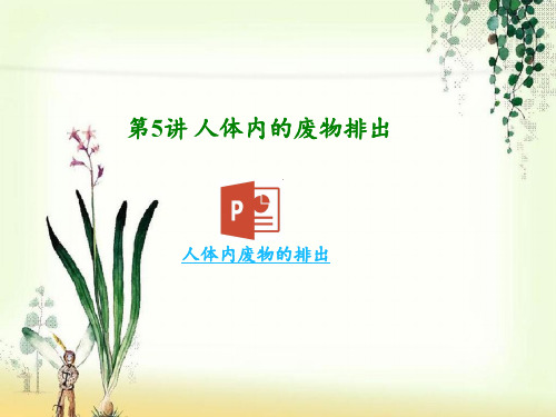 【一线精品】 中考生物复习:人体内废物的排出(2份) 最新优秀公开PPT课件