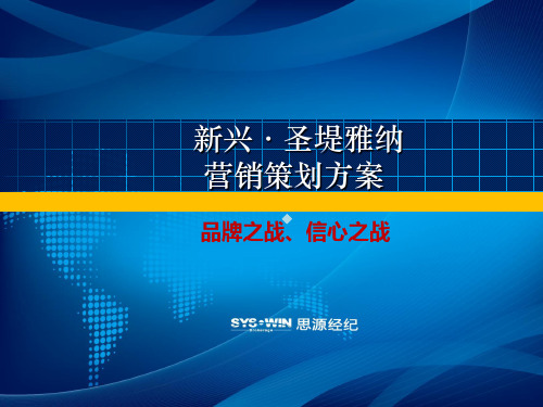 思源经纪西安新兴圣堤雅纳别墅区项目营销策划