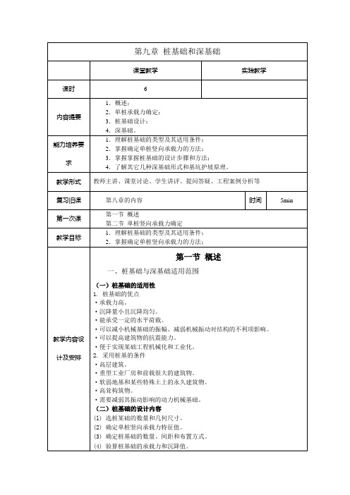 第九章 桩基础和深基础