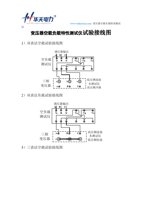 变压器空载负载特性测试仪试验接线图