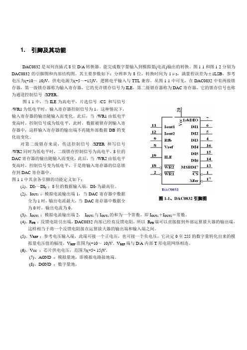 8位DA转换器-DAC0832