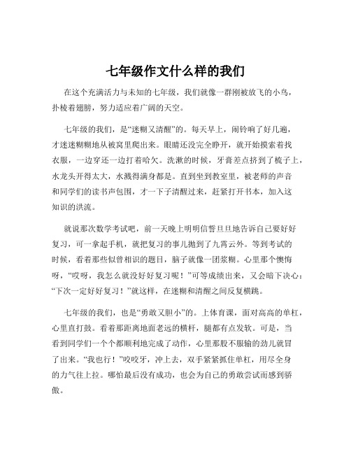 七年级作文什么样的我们