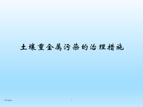 土壤重金属污染的治理措施  ppt课件