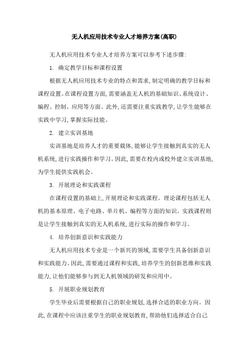 无人机应用技术专业人才培养方案(高职)