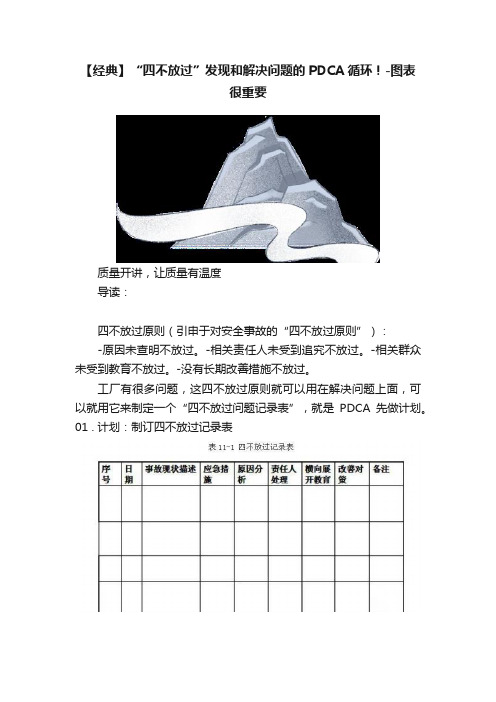 【经典】“四不放过”发现和解决问题的PDCA循环！-图表很重要